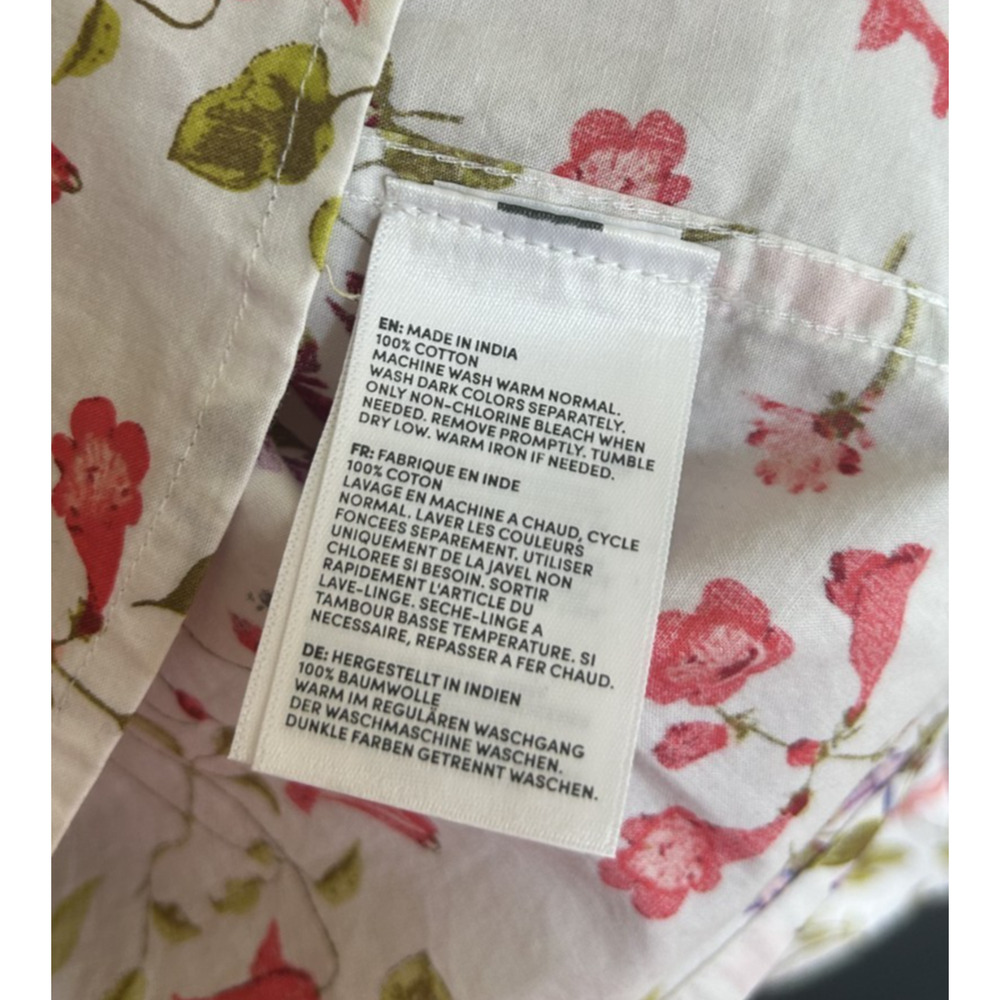 Lands’ End Floral Cotton Button Down Shirt M Cottagecore - Picture 6 of 11